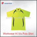 Camisa de manga corta Hi-Vis Safety Polo Workwear Top Dos tonos con diseño decorativo